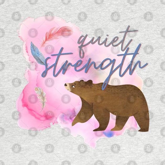 Quiet Strength Watercolour Bear by LoveofDog